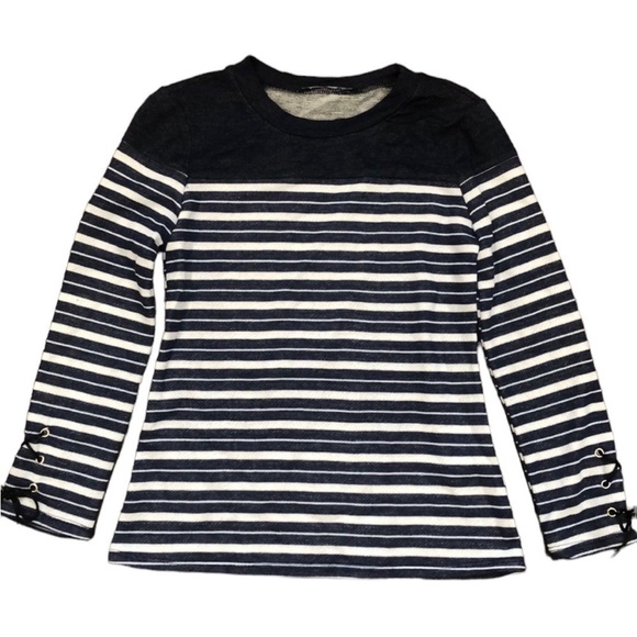 GIRLS LONG SLEEVE STRIPED TOP - Picture 1 of 4